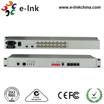 8E1 + 4GE 1+1 ไฟเบอร์ PDH Multiplexer