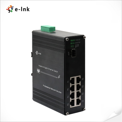 อุตสาหกรรม 8-Port 10/100Base-TX + 1-Port 100BASE-FX อีเทอร์เน็ตสวิตช์