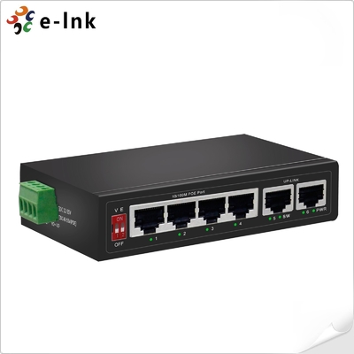 4 ท่า 10/100BASE-T PoE + 2 ท่า 100BASE-T Uplink Industrial 250m PoE Switch