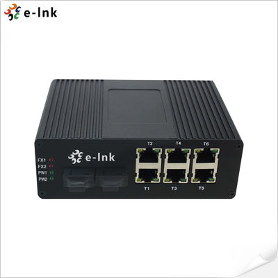 quality อุตสาหกรรม 6-port 10/100Base-T + 2-port 100BASE-FX Ethernet Switch factory