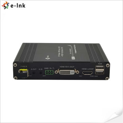 1Ch 1080P DVI + USB KVM + 1Ch RS232 + 1Ch Bidi Stereo Audio + 1Ch GPIO ผ่านเครื่องขยายไฟเบอร์