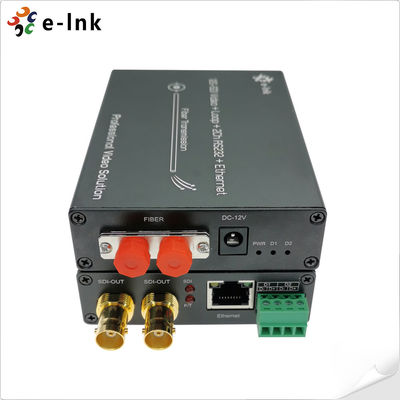 12G-SDI to Fiber Converter พร้อม Gigabit Ethernet และ 2Ch Backward RS485 พร้อมความสามารถในการถ่ายทอดความยาวสูงถึง 80 กม.