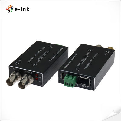 เครื่องแปลงไฟเบอร์แบบ HD-SDI แบบเล็ก พร้อม Tally & Reverse RS485 พร้อมความสามารถในการถ่ายทอดความยาวสูงถึง 80 กิโลเมตร