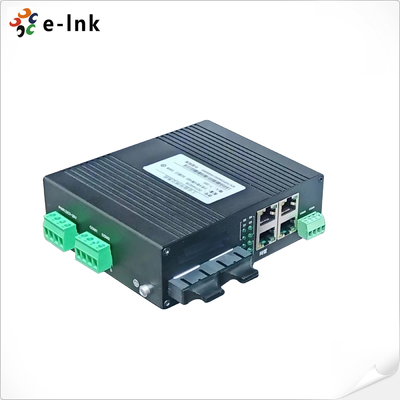 L2+ อุตสาหกรรม 4-Port 10/100TX + 4-Port RS485 + 2-Port 100FX แหวนจัดการ Ethernet Switch