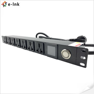 19 นิ้ว 1U 8 Port Power Distribution Unit กับ Gen 3 โมดูลป้องกันการกระแทกที่เปลี่ยนได้