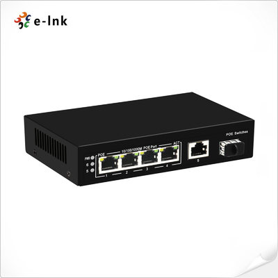 4 ท่า 10/100/1000BASE-T PoE และ 1 ท่า Gigabit TP/SFP Uplink Ethernet Switch