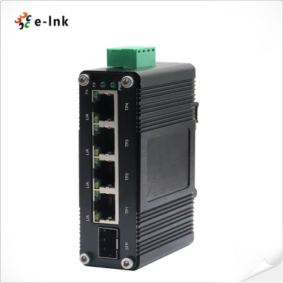 มินิ อินดัสเตรล 4-Port 10/100/1000T + 1-Port 100/1000X SFP Gigabit Ethernet Switch