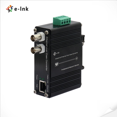 DIN-Rail Industrial 10/100Base-TX Ethernet over Coax Extender รองรับพลังงานผ่าน Coax และพลังงานผ่าน Ethernet ในเวลาเดียวกัน