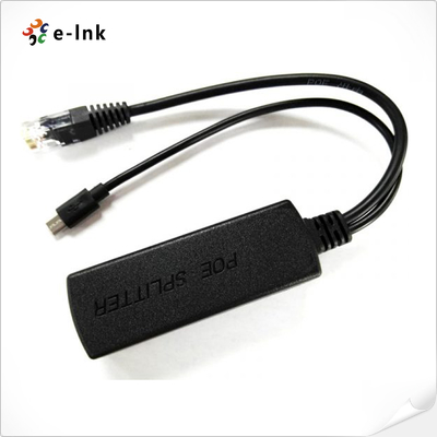 เครื่องแยก PoE Gigabit 5V 2A พร้อมพอร์ต Micro USB สอดคล้องกับ IEEE 802.3af