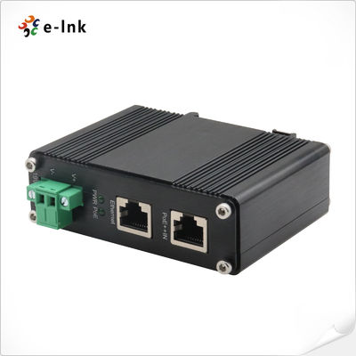 ตัวแยก PoE++ สำหรับอุตสาหกรรม 19VDC 802.3bt Gigabit 100m IP40 ราง DIN