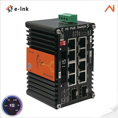 quality สวิตช์อุตสาหกรรม PoE++ กำลังสูง 8 พอร์ต 90W แบบจัดการอัจฉริยะ AI พร้อมการตรวจสอบแบบเรียลไทม์แบบ Triple Terminal และ Solar Voltage Booster 9-54VDC factory